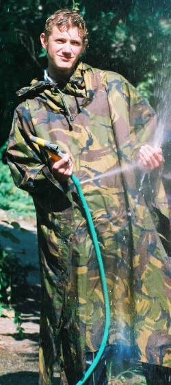 wet hiking poncho